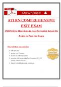 ATI RN Comprehensive Exit Exam &lpar;NGN-Style&rpar; &ndash; 2023 Edition&comma; Full Question Bank with Answers and Rationales