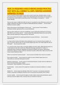 NUR 514 RESEARCH AND EVIDENCE BASED PRACTICE TEST WITH ALL CORRECT & 100&percnt; VERIFIED ANSWERS &lpar;UPDATED TO PASS&rpar;