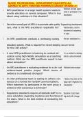 NURSE PROFESSIONAL DEVELOPMENT EXAM WITH ALL CORRECT & 100&percnt; VERIFIED ANSWERS&vert;ALREADY GRADED A&plus;