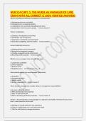 NUR 514 CHPT&period; 5&colon; THE NURSE AS MANAGER OF CARE EXAM WITH ALL CORRECT & 100&percnt; VERIFIED ANSWERS