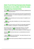 State Truck Driving Championship Sample Questions on the written test for the state truck driving championship&period;- &lpar;Exam Elaborations&rpar;&comma; &lpar;COMPLETE ANSWERS&rpar; 2025&period;pdf