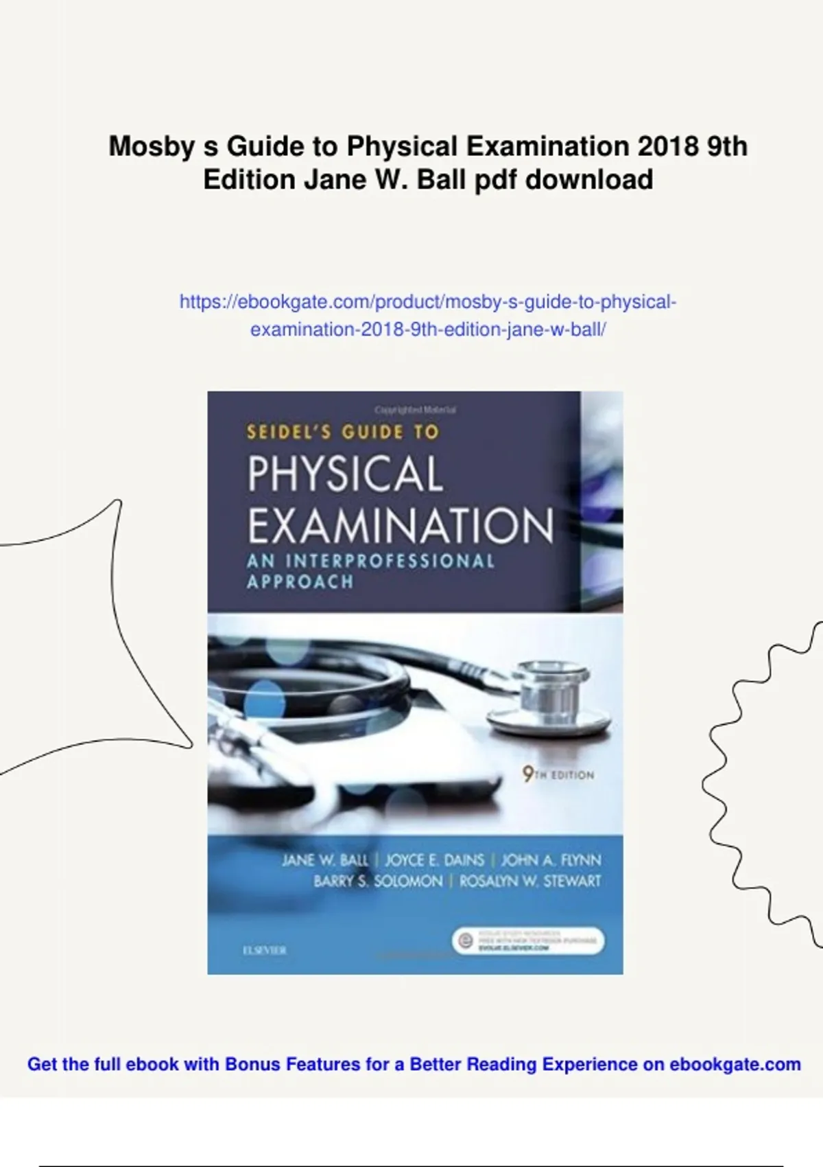MOSBY S GUIDE TO PHYSICAL EXAMINATION 5TH EDITION visual data 6