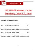 NSG 121 Health Assessment - Herzing  Exam  Study Guide 1&comma; 2&comma; 3 & 4 Complete Questions with Correct Answers &lpar;2025&sol;2026&rpar; GRADED A&plus;