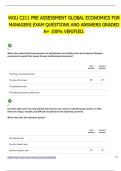 WGU C211 PRE ASSESSMENT GLOBAL ECONOMICS FOR MANAGERS EXAM QUESTIONS AND ANSWERS GRADED A&plus; 100&percnt; VERIFIED&period;