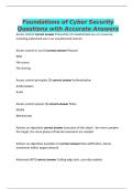 Foundations of Cyber Security Questions with Accurate Answers