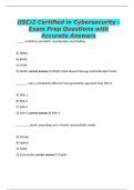 &lpar;ISC&rpar;2 Certified in Cybersecurity - Exam Prep Questions with Accurate Answers