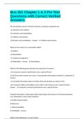 Bus 251 Chapter 1 & 2 Pre Test Questions with Correct Verified Answers&period;