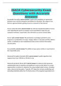 ISACA Cybersecurity Exam Questions with Accurate Answers