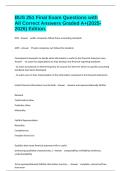 BUS 251 Final Exam Questions with All Correct Answers Graded A&plus;&lpar;2025-2026&rpar; Edition&period;