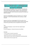 ISACA CYBERSECURITY FUNDAMENTALS CERTIFICATION EXAM QUESTIONS WITH ACCURATE ANSWERS