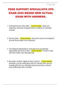 PEER SUPPORT SPECIALISTS CPS  EXAM 2025 BRAND NEW ACTUAL  EXAM WITH ANSWERS&period;