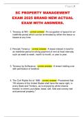 SC PROPERTY MANAGEMENT  EXAM 2025 BRAND NEW ACTUAL  EXAM WITH ANSWERS&period; 