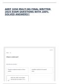 AERT 3250 MULTI BG FINAL WRITTEN 2025 EXAM QUESTIONS WITH 100&percnt; SOLVED ANSWERS&excl;&excl;