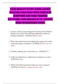 FACE REALITY STUDY GUIDE LATEST UPDATED 2025&sol;2026 WITH COMPLETE  QUESTIONS AND SURE VERIFIED SOLUTIONS 100&percnt; GRADED AT A&plus; SCORE&excl;&excl; SURE GUARANTEED PASS&excl;&excl;