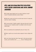 EPIC AMB 100 EXAM PRACTICE SOLUTION WITH TESTED QUESTIONS AND 100&percnt; VERIFIED ANSWERS