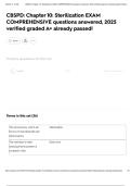 CBSPD&colon; Chapter 10&colon; Sterilization EXAM COMPREHENSIVE questions answered&comma; 2025 verified graded A&plus; already passed&excl;