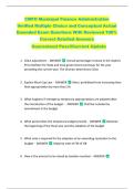CMFO Municipal Finance Administration  Verified Multiple Choice and Conceptual Actual  Emended Exam Questions With Reviewed 100&percnt;  Correct Detailed Answers  Guaranteed Pass&excl;&excl;Current Update