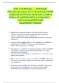 PSYC 210 Module 1 &ndash; Abnormal  Psychology EXAM STUDY GUIDE 2025&sol;2026  COMPLETE QUESTIONS BANK AND CORRECT  DETAILED ANSWERS WITH RATIONALES &vert;&vert;  100&percnt; GUARANTEED PASS  <BRAND NEW VERSION> 