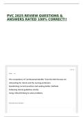 PVC 2025 REVIEW QUESTIONS & ANSWERS RATED 100&percnt; CORRECT&excl;&excl;