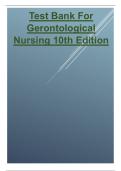 Test Bank For Gerontological Nursing 10th Edition