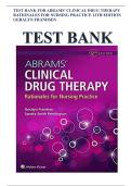 TEST BANK FOR ABRAMS&rsquo; CLINICAL DRUG THERAPY RATIONALES FOR NURSING PRACTICE 12TH EDITION GERALYN FRANDSEN