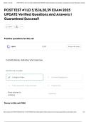 POST TEST &num;1 LD 5&comma;15&comma;16&comma;20&comma;39 EXAM 2025 UPDATE Verified Questions And Answers &vert; Guaranteed Success&excl;&excl;