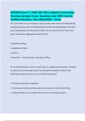 NUR206 Exam 2&colon; &vert;NUR 206 &lpar;New Update&rpar; Community Nursing Concepts Exam&comma; Questions and 100&percnt; Correct Verified Solutions&comma; New 2025&sol;2026 &ndash; Fortis
