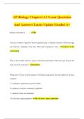 AP Biology Chapter1-12 Exam Questions And Answers Latest Update Graded A&plus; Biology is the study of &lowbar;&lowbar;&lowbar;&lowbar;&lowbar;&period; - life
