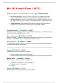 Bio 245 Klesath Exam 1 NCSU Questions and Answers &vert; 2025 Update &vert; 100&percnt; Correct&period;