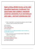 California DPR QAC Aquatic Category  Exam QUESTIONS AND CORRECT  ANSWERS &lpar;VERIFIED ANSWERS&rpar; PLUS  RATIONALES 2025 Q&A &vert; INSTANT  DOWNLOAD PDF 