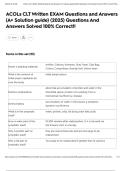 ACOLs CLT Written EXAM Questions and Answers &lpar;A&plus; Solution guide&rpar; &lpar;2025&rpar; Questions And Answers Solved 100&percnt; Correct&excl;&excl;