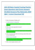 ASA 103 Basic Coastal Cruising Practice  Exam Questions And Correct Answers  &lpar;Verified Answers&rpar; Plus Rationales 2025  Q&A &vert; Instant Download Pdf