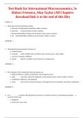Test Bank for International Macroeconomics&comma; 5e  Robert Feenstra&comma; Alan Taylor 