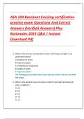 ASA 104 Bareboat Cruising certification  practice exam Questions And Correct  Answers &lpar;Verified Answers&rpar; Plus  Rationales 2025 Q&A &vert; Instant  Download Pdf