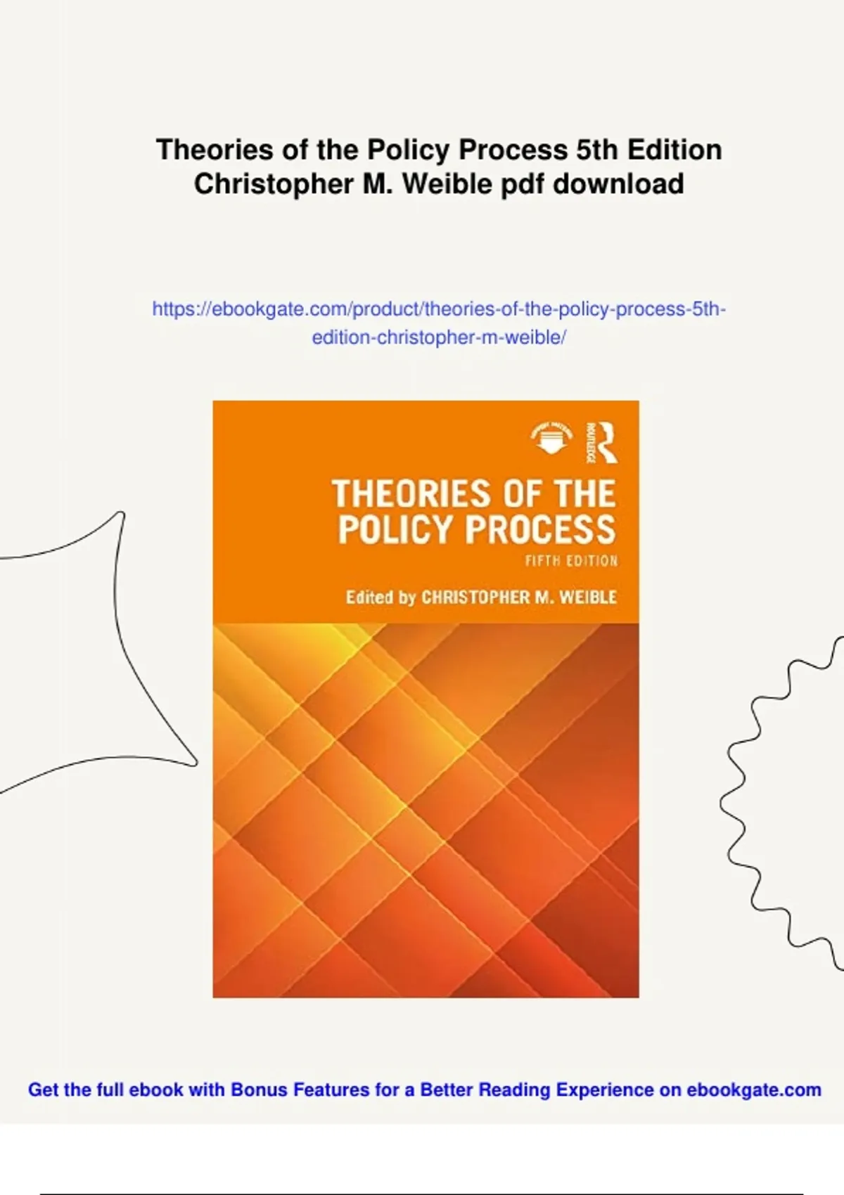 Summary Theories of the Policy Process 5th Edition Christopher M ...