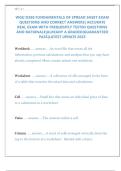 WGU D388 FUNDAMENTALS OF SPREAD SHEET EXAM QUESTIONS AND CORRECT ANSWERS&vert; ACCURATE REAL EXAM WITH FREQUENTLY TESTED QUESTIONS AND RATIONALE&vert;ALREADY A GRADED&vert;GUARANTEED PASS&vert;LATEST UPDATE 2025&period;
