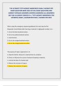 THE ULTIMATE TCFP HAZMAT AWARENESS EXAM &sol; HAZMAT OPS  EXAM QUESTION BANK 2025 ACTUAL EXAM QUESTIONS AND  CORRECT DETAILED ANSWERS &lpar;VERIFIED ANSWERS&rpar; ALL ANSWERED  &lbrace;367 Q& A&rcub; ALREADY GRADED A&plus; &sol; TCFP HAZMAT AWARENESS &lpar;THE  ULTIMATE&rpar; EXAM &vert; GUARANTEED PASS 