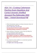 ASA 114 &ndash; Cruising Catamaran  Practice Exam Questions And  Correct Answers &lpar;Verified  Answers&rpar; Plus Rationales 2025  Q&A &vert; Instant Download Pdf 