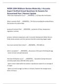 NFDN 2004 Midterm Review Maternity &sol; Accurate Expert Verified Actual Questions & Answers for Guaranteed Pass &vert; Newest Update