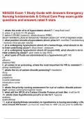 NSG233 Exam 1 Study Guide with Answers Emergency Nursing fundamentals & Critical Care Prep exam guide questions and answers rated 5 stars&period;pdf