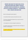 PMHNP LMR EXAM TEST BANK 2025 ACTUAL  EXAM QUESTIONS AND CORRECT DETAILED  ANSWERS &lpar;VERIFIED ANSWERS&rpar; ALL ANSWERED  &lbrace;734 Q & A&rcub; ALREADY GRADED A&plus; &vert; GUARANTEED  PASS &vert; PMHNP LMR BANK 2025 