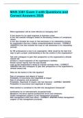MAN 3301 Exam 3 with Questions and Correct Answers 2025&period;