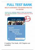Test Bank For Health Assessment for Nursing Practice&comma; 7th Edition by Susan F Wilson&comma; Jean Foret Giddens