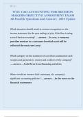 WGU C213 ACCOUNTING FOR DECISION MAKERS OBJECTIVE ASSESSMENT EXAM All Possible Questions and Answers &vert; 2025 Update