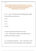 ABYC MARINE ELECTRICAL CERTIFICATION EXAM REVIEW QUESTIONS AND CORRECT DETAILED ANSWERS &lpar;VERIFIED ANSWERS&rpar; &vert; ASSURED SUCCESS