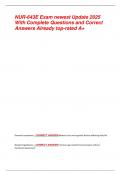 NUR-643E Exam newest Update 2025  With Complete Questions and Correct  Answers Already top-rated A&plus;