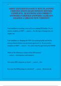 ARMY EXPLOSIVES SAFETY SITE PLANNING CERTIFICATION ACTUAL 2025&sol;2026 QUESTIONS AND 100&percnt; CORRECT ANSWERS