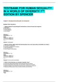 Test Bank &ndash; Human Sexuality in a World of Diversity &lpar;7th Edition by Spencer Rathus&rpar; &vert; Verified A&plus; Questions & Answers &vert; Full Chapters