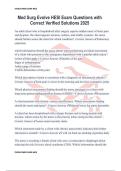 Med Surg Evolve HESI Exam Questions with Correct Verified Solutions 2025