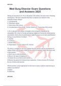 Med Surg Elsevier Exam Questions and Answers 2025